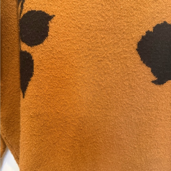 MAEVE for ANTHROPOLOGIE Carys Mock Neck Sweater in Brown & Black Floral XS - Picture 5 of 7